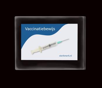 Hoesje voor vaccinatiebewijs GGD bedrukt